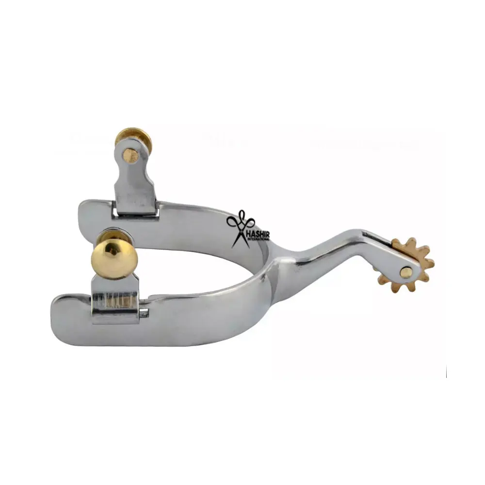 Horse Spurs Knob End Brushed Stainless Steel Top Quality Riding Horse Spurs