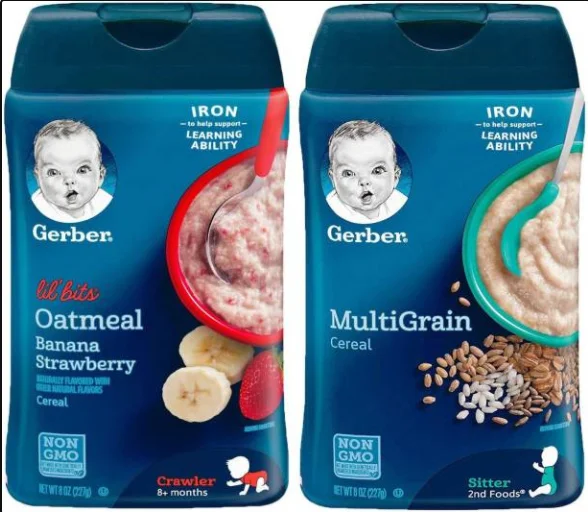 Одногранные Детские хлопья из овсяной муки Gerber 227 г для
