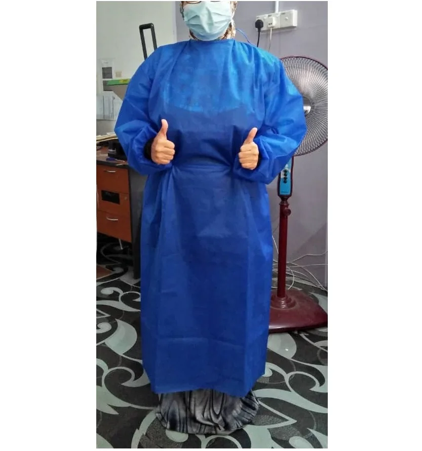  Одноразовые изолированные платья СИЗ дешевые Платья X XL XXL PP лаборатория