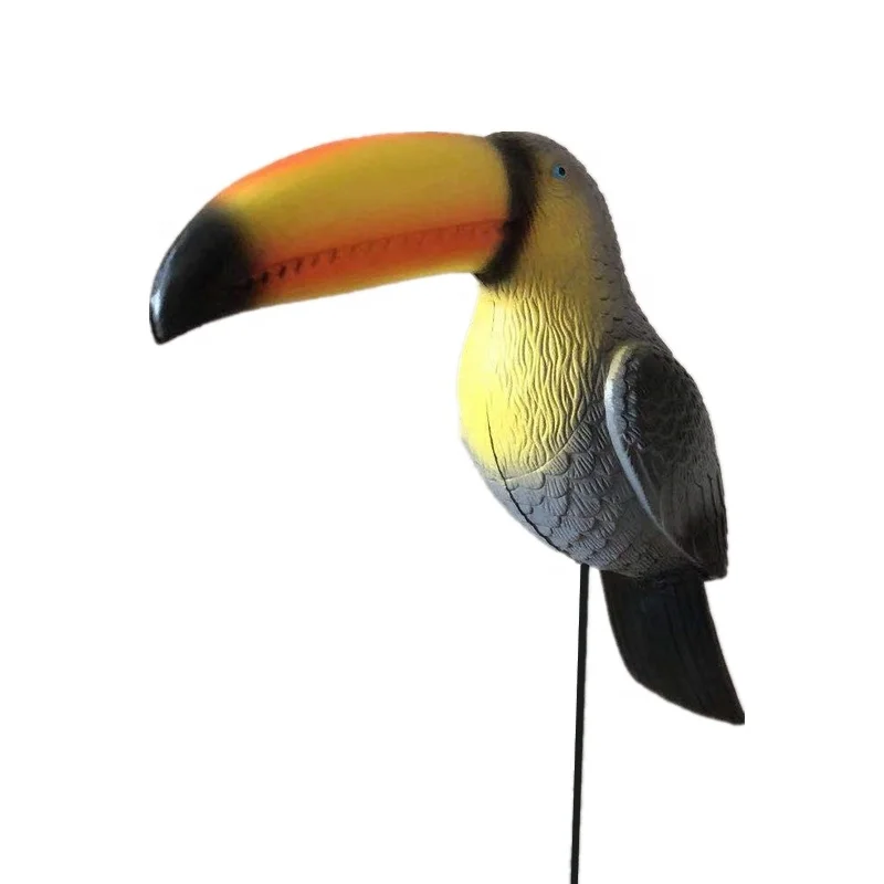 Osgoodway Factory Wholesale Hylaea Toucan Bird Garden Stake Decor Funny Plastic Garden Ornament Lawns Flower Style Edging Home