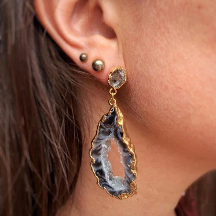 DOUBLE DRUZY EARRING