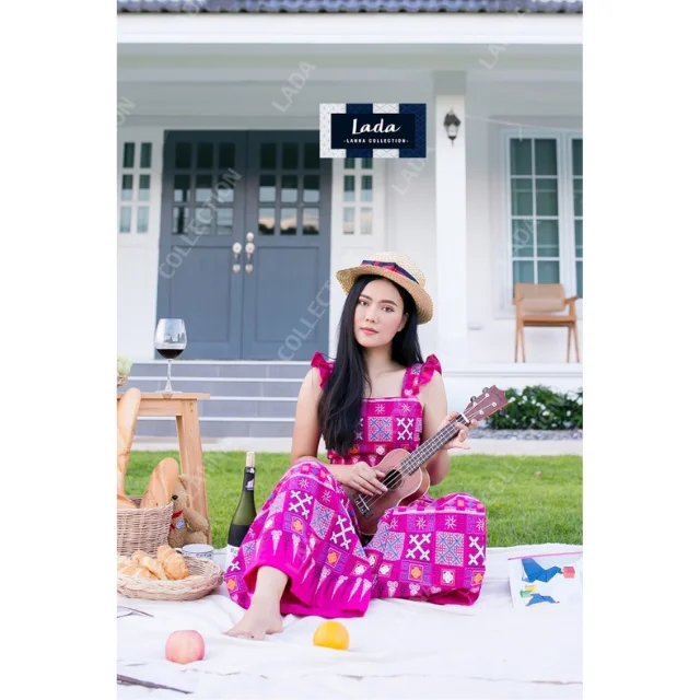 Best Seller Thai Casual Womens Dresses Premium Products Hand Made By Lada Lanna Collection 013