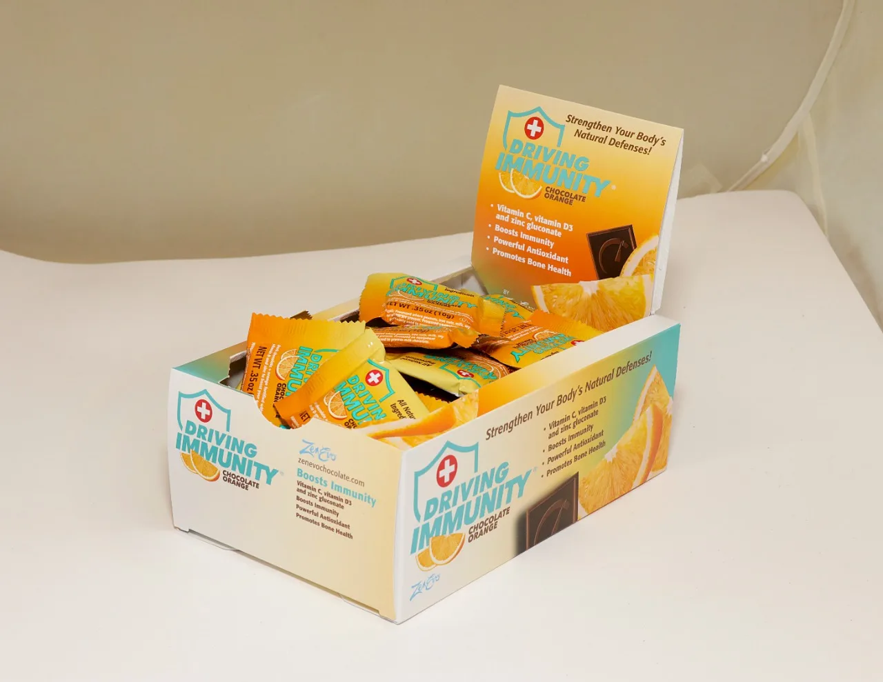 Шоколадные квадраты Zenevo для вождения иммунитета