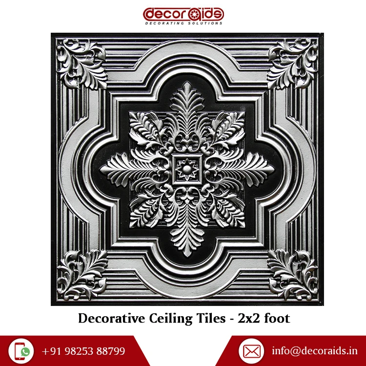  Elegant Design Roman Style PVC Drop Decorative 2x2 Ceiling Tiles