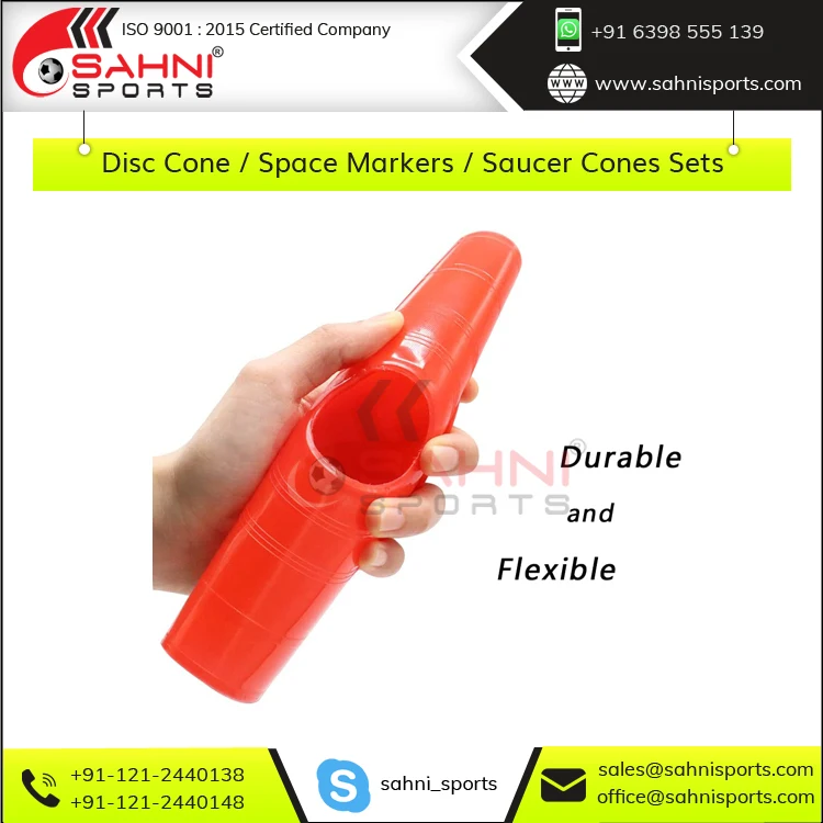 Набор пластиковых дисковых конусов и космических маркеров высотой 5 см с диаметром основания 18 для тренировок