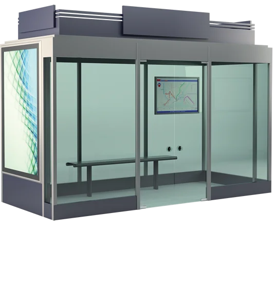 New Metal bus stop shelter with advertising billboard /bus  shelter
