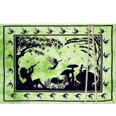 Beautiful Fairy love Tapestry Multiple Color Small Poster Tapestry Wall Hanging Cotton Throw Textile