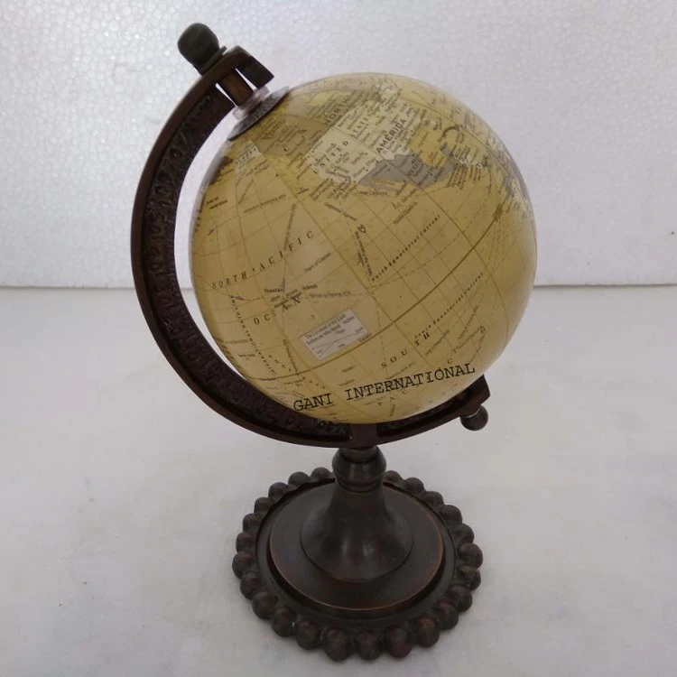 Tripod Bone  Rotating Table World Globe.
