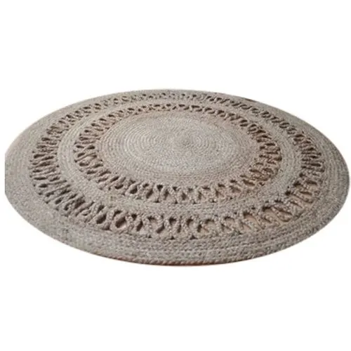 Лидер продаж красивый индийский ковер из джутовой ткани ручной работы Плетеный двусторонний диаметром 3 фута