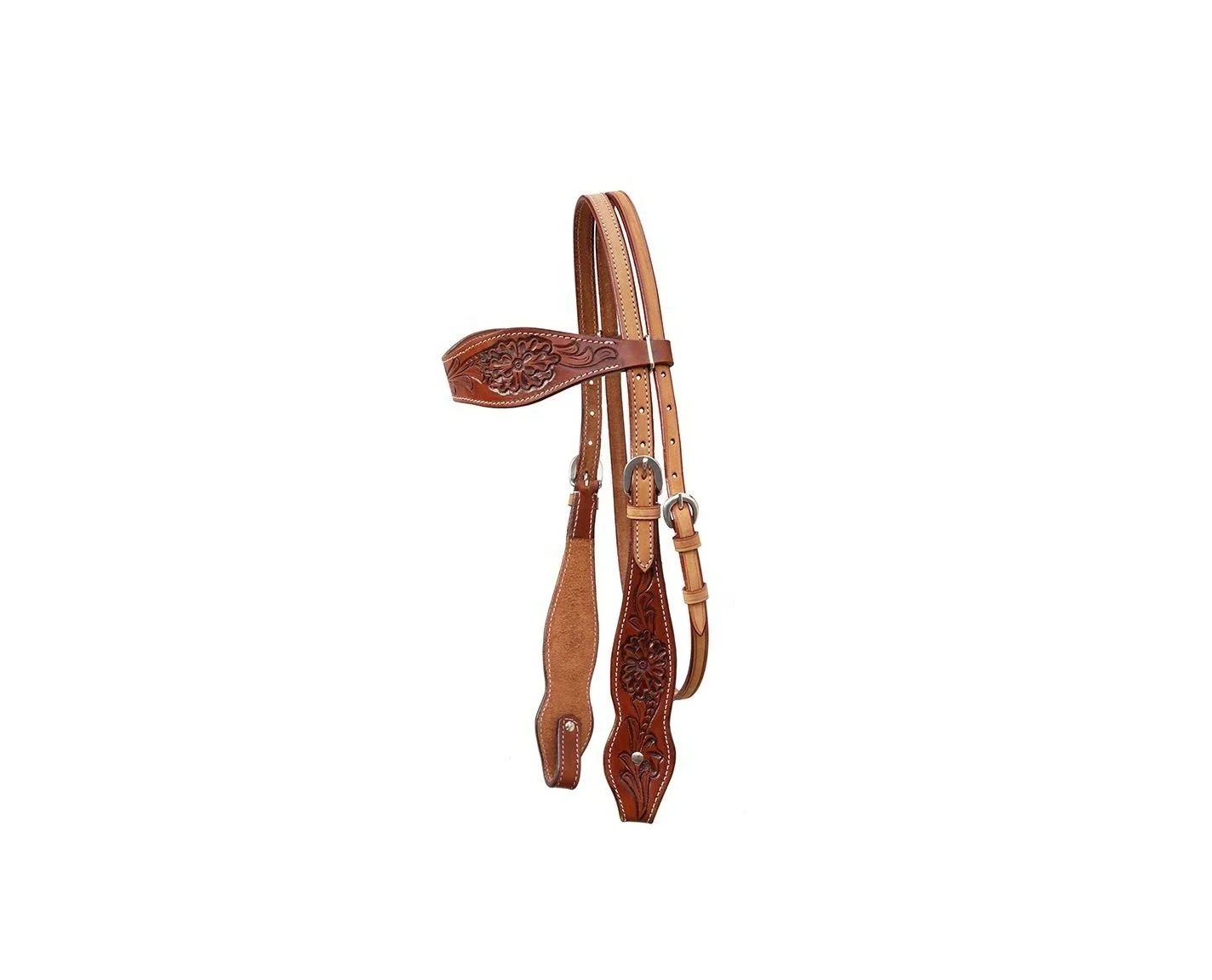 Genuine Leather Chestnut Western Horse Bridles & Headstalls