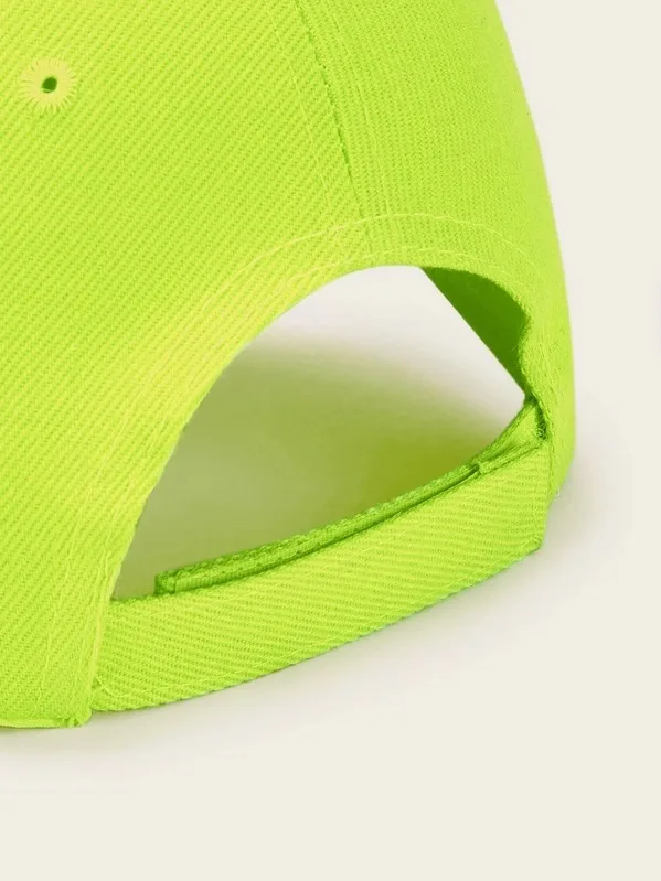 Men Neon Green Baseball Cap Custom Design Logo 6 Panel Baseball Cap Snapback Hats Hip Hop Mesh Sports Caps For Men