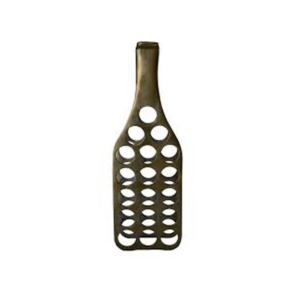 Wine Bottle Design White Metal Wine Rack For Commercial Bar Used