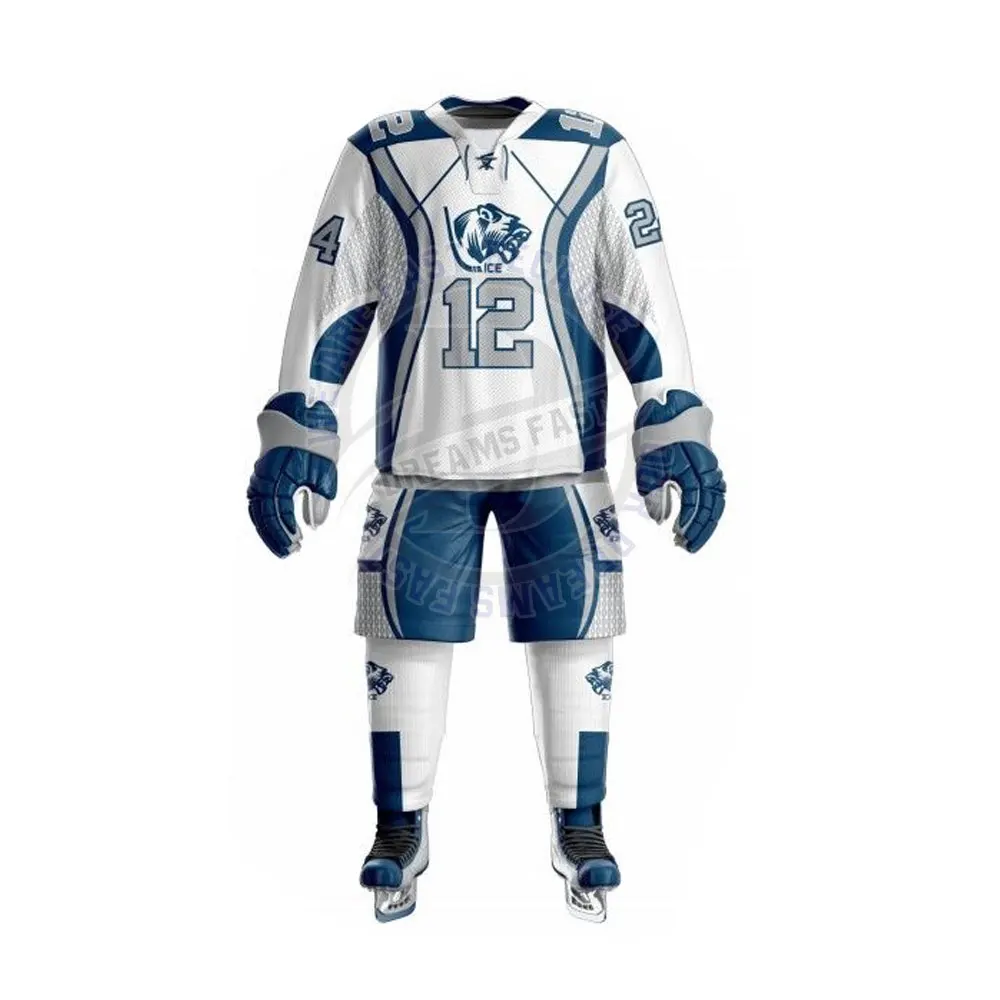 Удобная дышащая дешевая цена лидер продаж комплекты униформы для хоккея с принтом логотипа на заказ