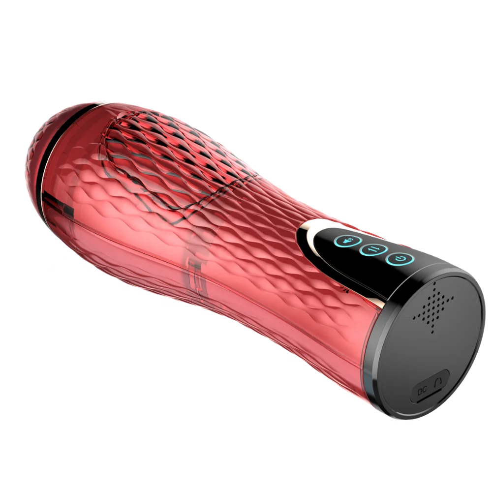 New Electric Telescopic Hands Free Male Masturbation  Cup Intelligent Voice Pocket Pussy