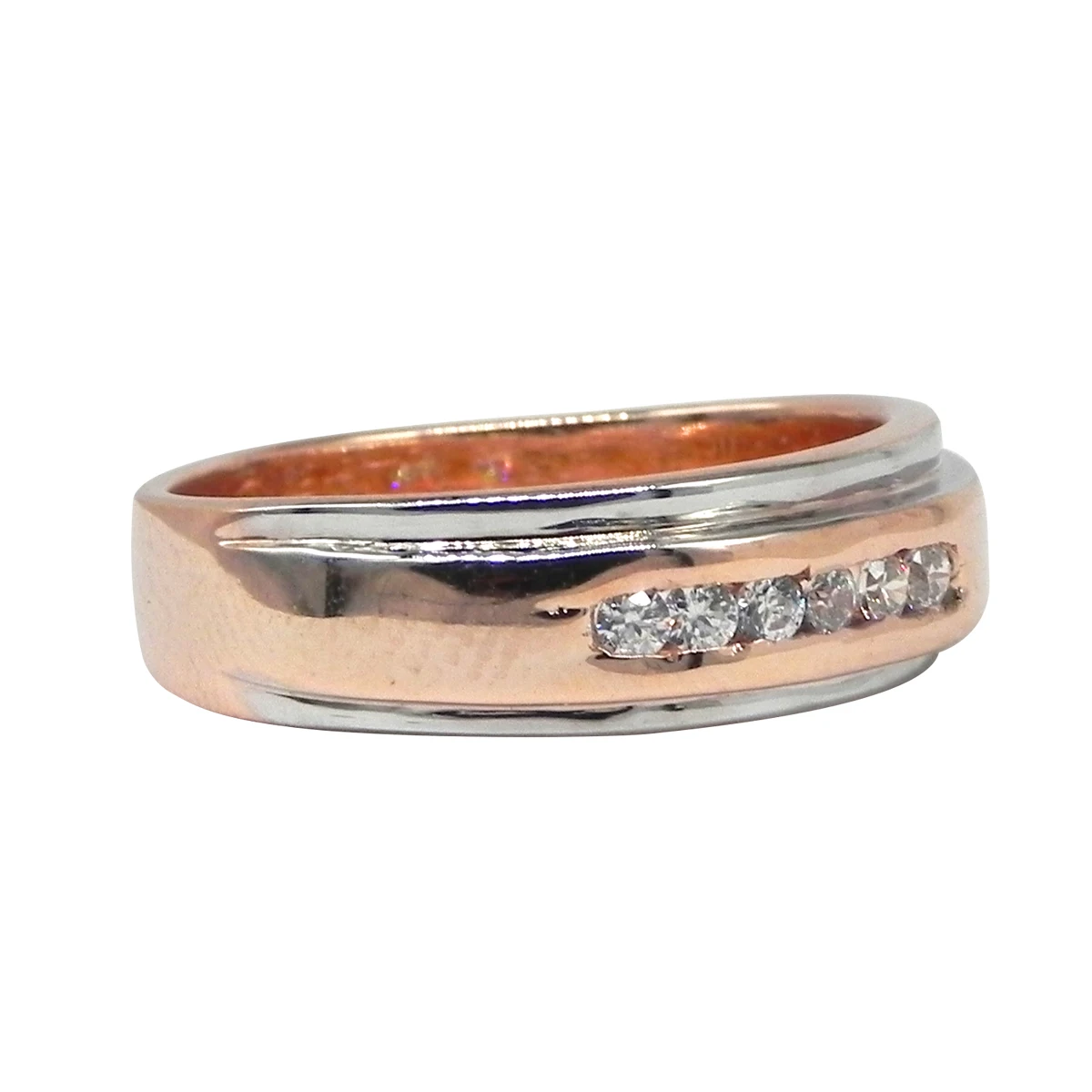 Gents Ring Super September Round Shape Real Natural Diamonds Studded 14 Kt Yellow Gold Diamond Gents Ring Christmas Diwali Ring