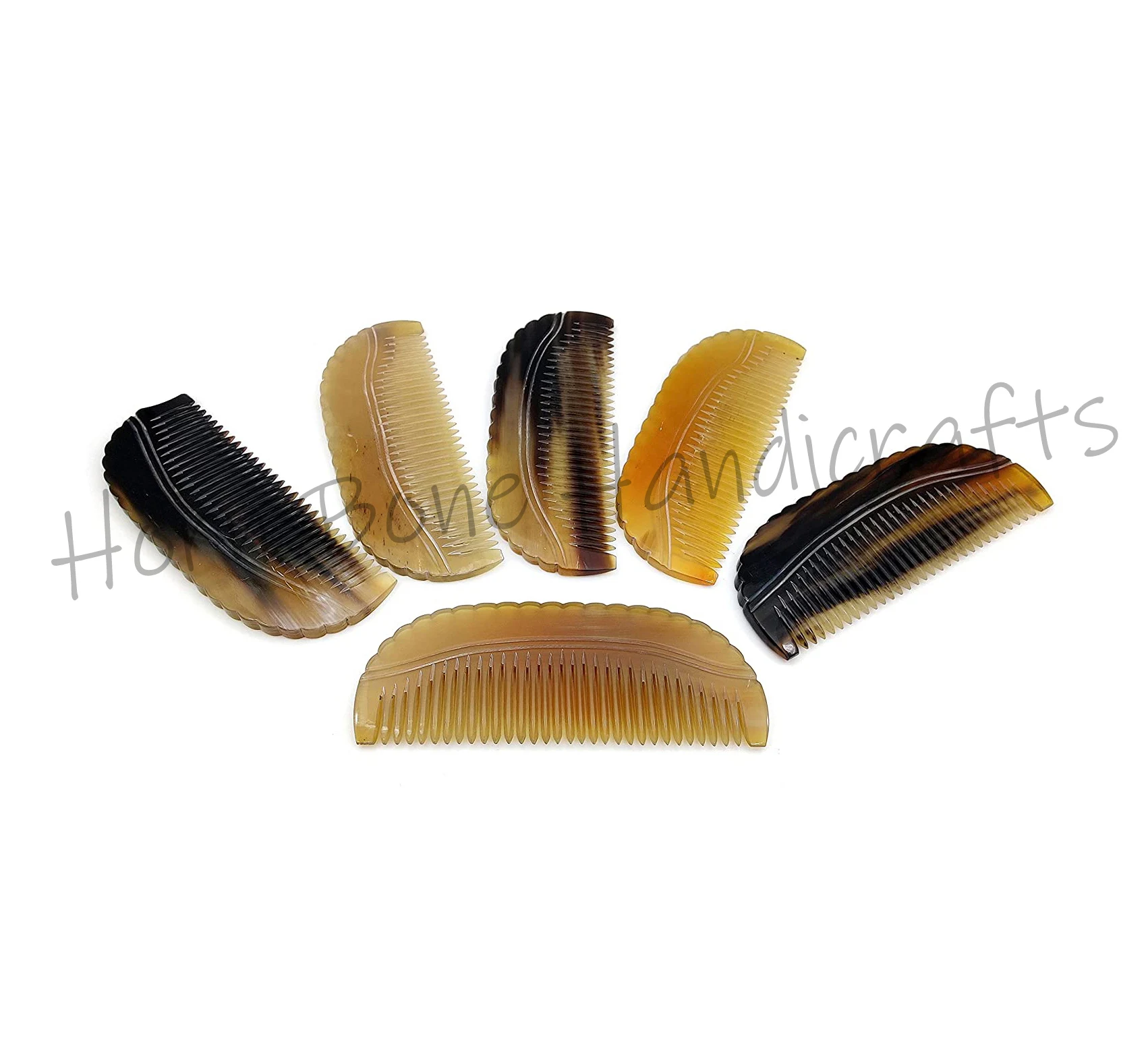 Ox Horn Comb Premium Quality 100% Handmade Anti Static Natural Fine Horn Pocket Comb Professional Detangling Fine Tooth Comb