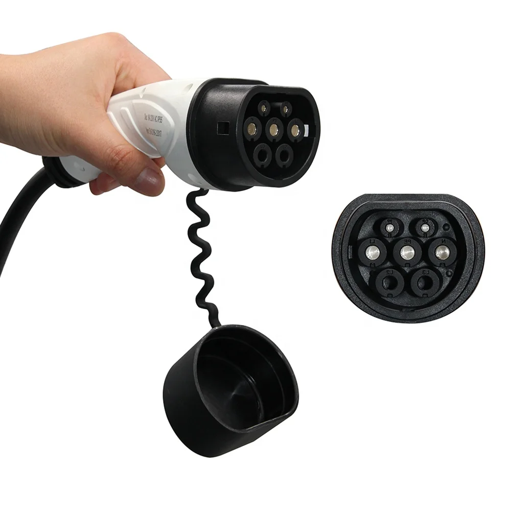 
mode 3 16A ev charging connector 5 meter TPE ev charger cable type 2 to type 1 j1772 plug 
