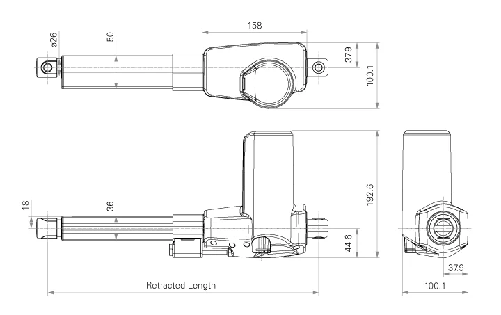 
TiMOTION TA15 24V 36V Heavy Duty Linear Actuator 