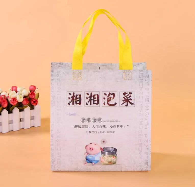 
eco friendly Customs Recycled Rpet Non Woven Bag Shopping pp non-woven fabric bag With Printing Logo tote bag 
