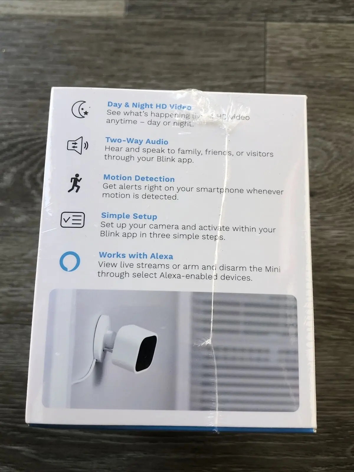 Blink Mini Compact indoor plug-in smart security camera, 1080 HD Video, Night Vision