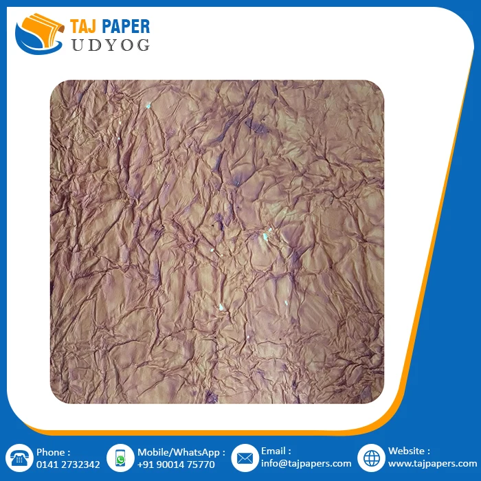 
Handmade Cotton Leaf Design Printed Paper 