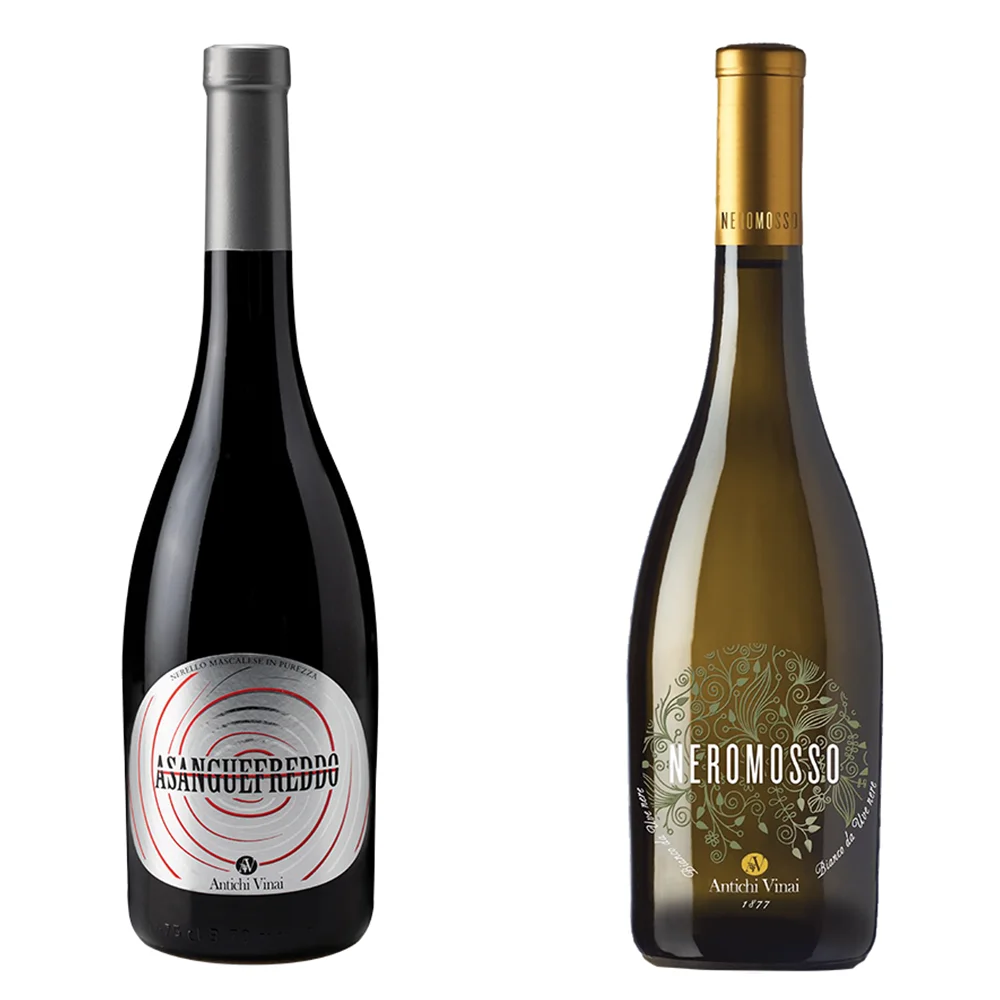 Fresh Sicilian wines from Etna - Neromosso and Asanguefreddo - fizzy and red Nerello Mascalese Antichi Vinai