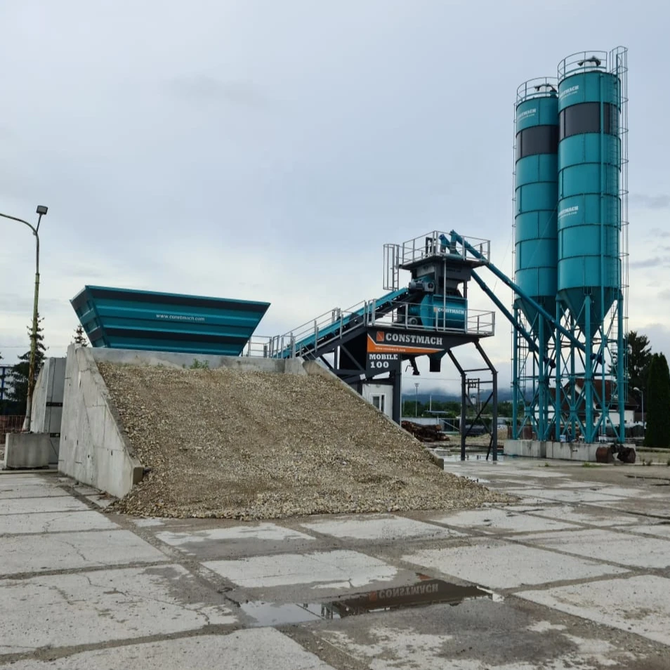 100 m3/h CAPACITY MOBILE CONCRETE BATCHING PLANT, HIGH QUALITY ! READY FOR DELIVERY ! IN STOCK !