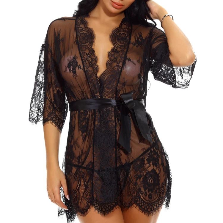 UD04 High Quality Japanese Kimono Women Lingerie Sexy Hot Transparent