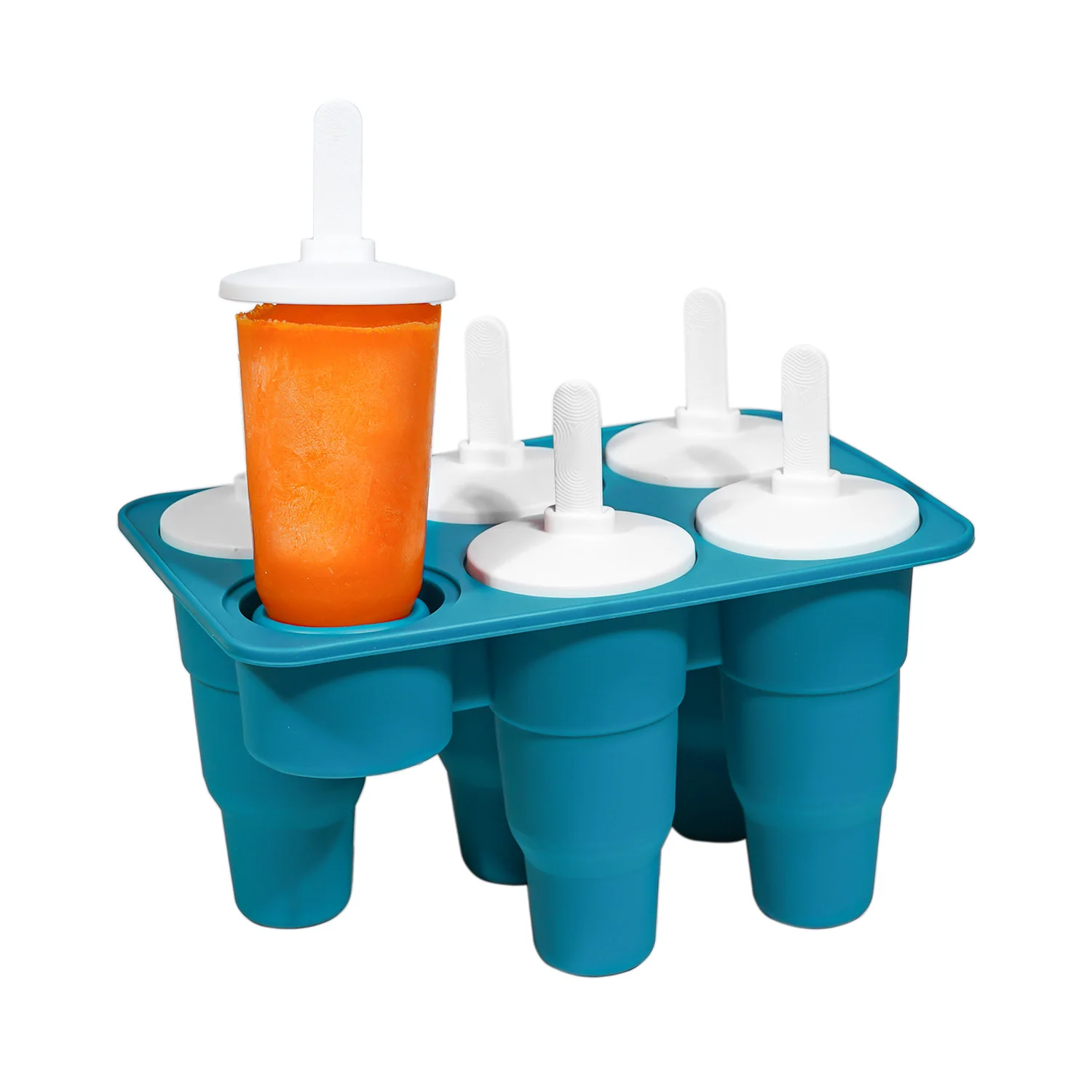 P3 2022 new products food grade silicone foldable telescopic breast milk popsicle makers ice pop molds