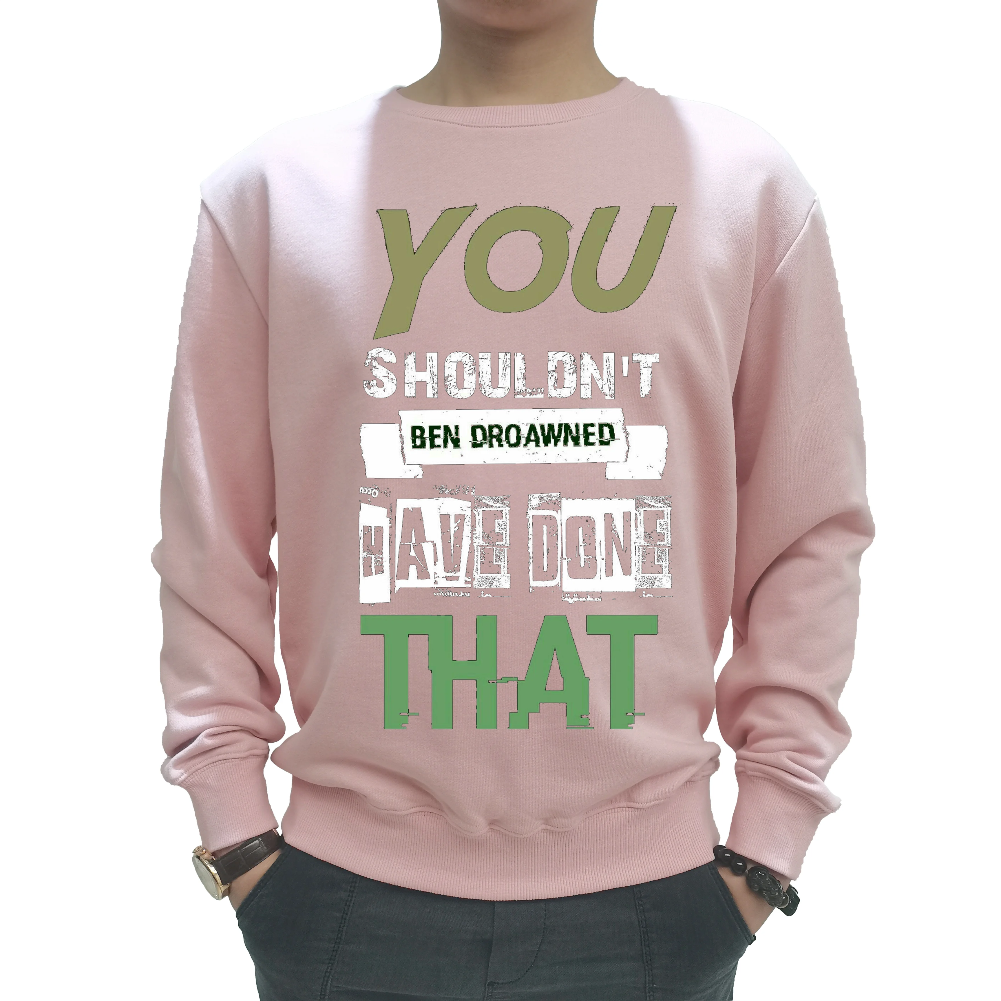 Custom OEM Panda Printed Long Sleeves Tee Shirt Large Fitting Crew Neck Full Sleeves Mens Sweat Shirts Plus Oversize Jacket