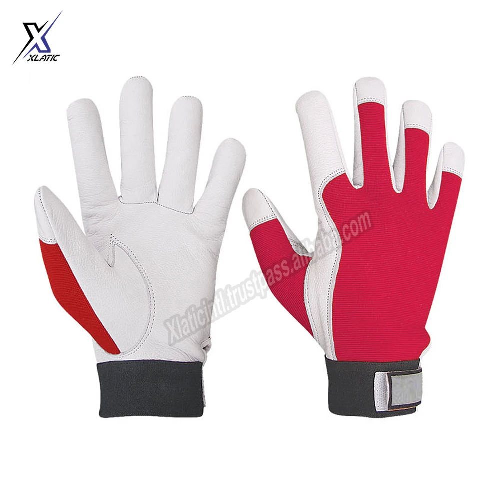 New Arrival Breathable Cowhide Leather Palm Gardening truck driving safety hand working leather glove for home trees plants