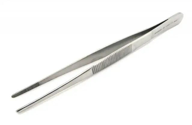 Stainless Steel Thumb Tissue Forceps Straight High Quality Medical Grade