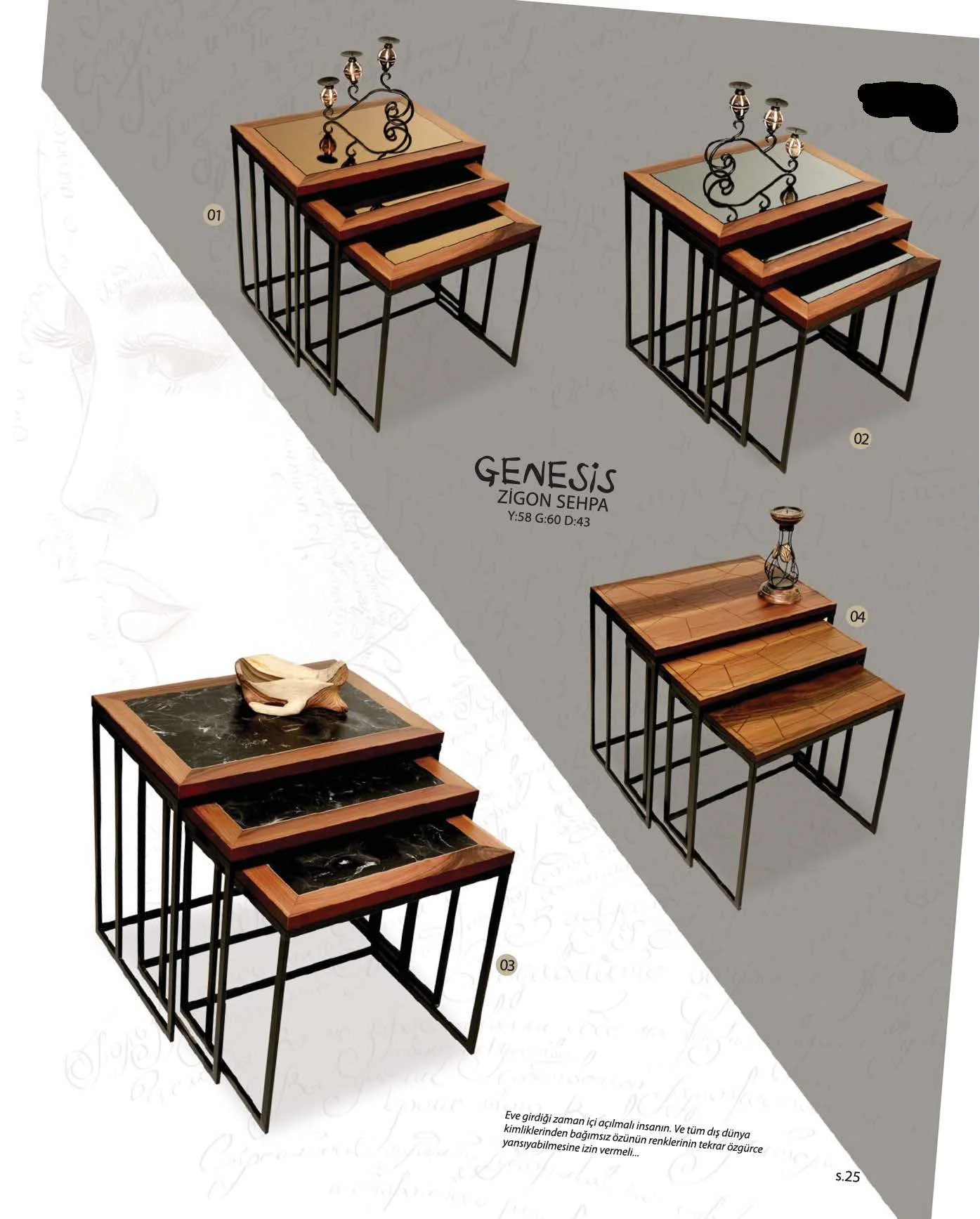 Turkish Walnut coffee table designer modern gloss living room furniture coffee tables