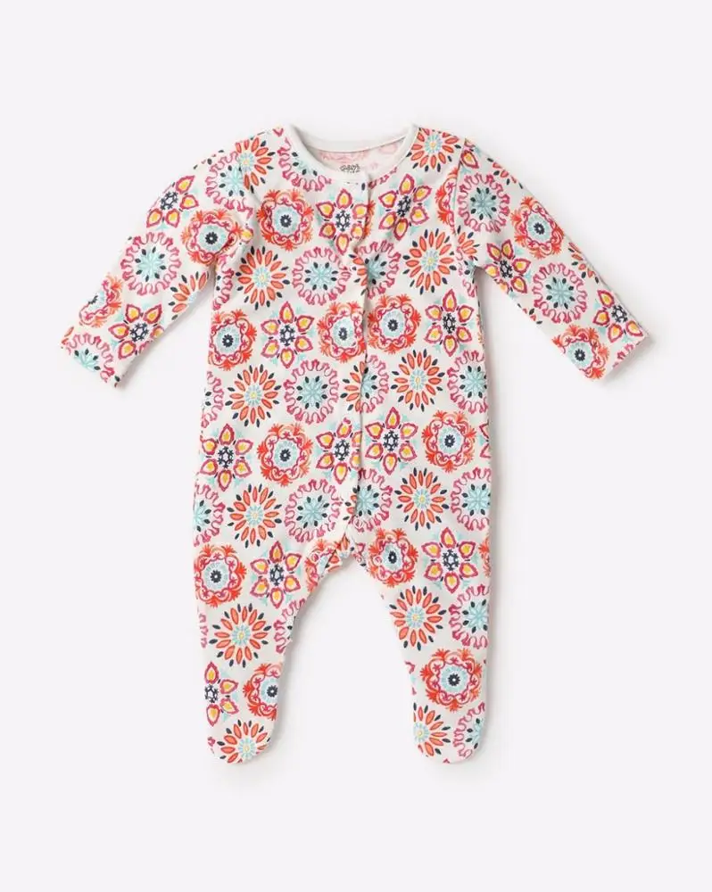  Printed Cotton Sleepsuits