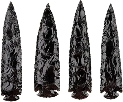 
New product of 2021 black obsidian arrowheads 6' agate arrow knife blade 