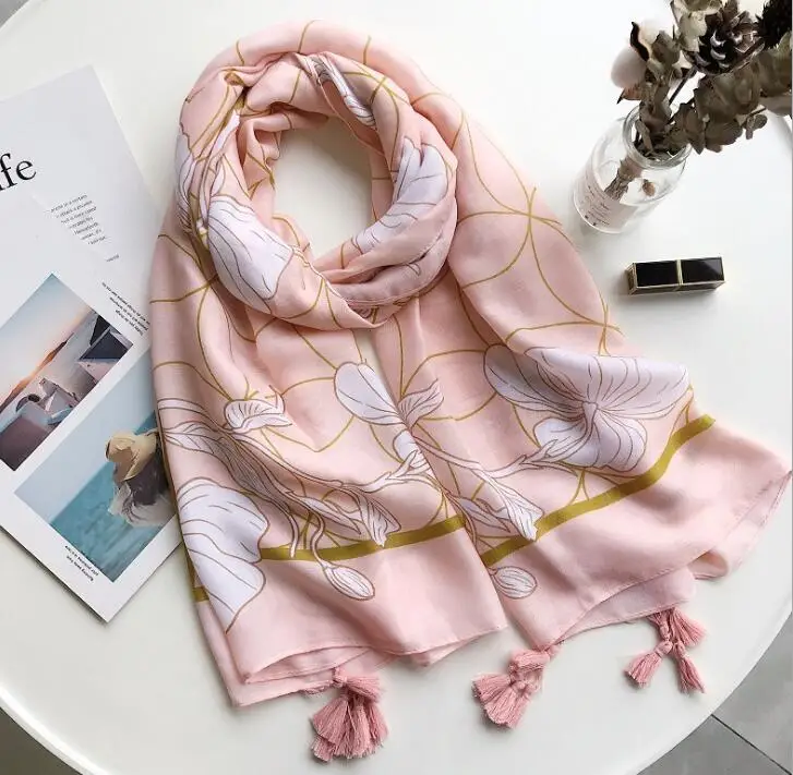 Cashmere Wool Ladies Hijabs Scarf Shawls for Spring Summer