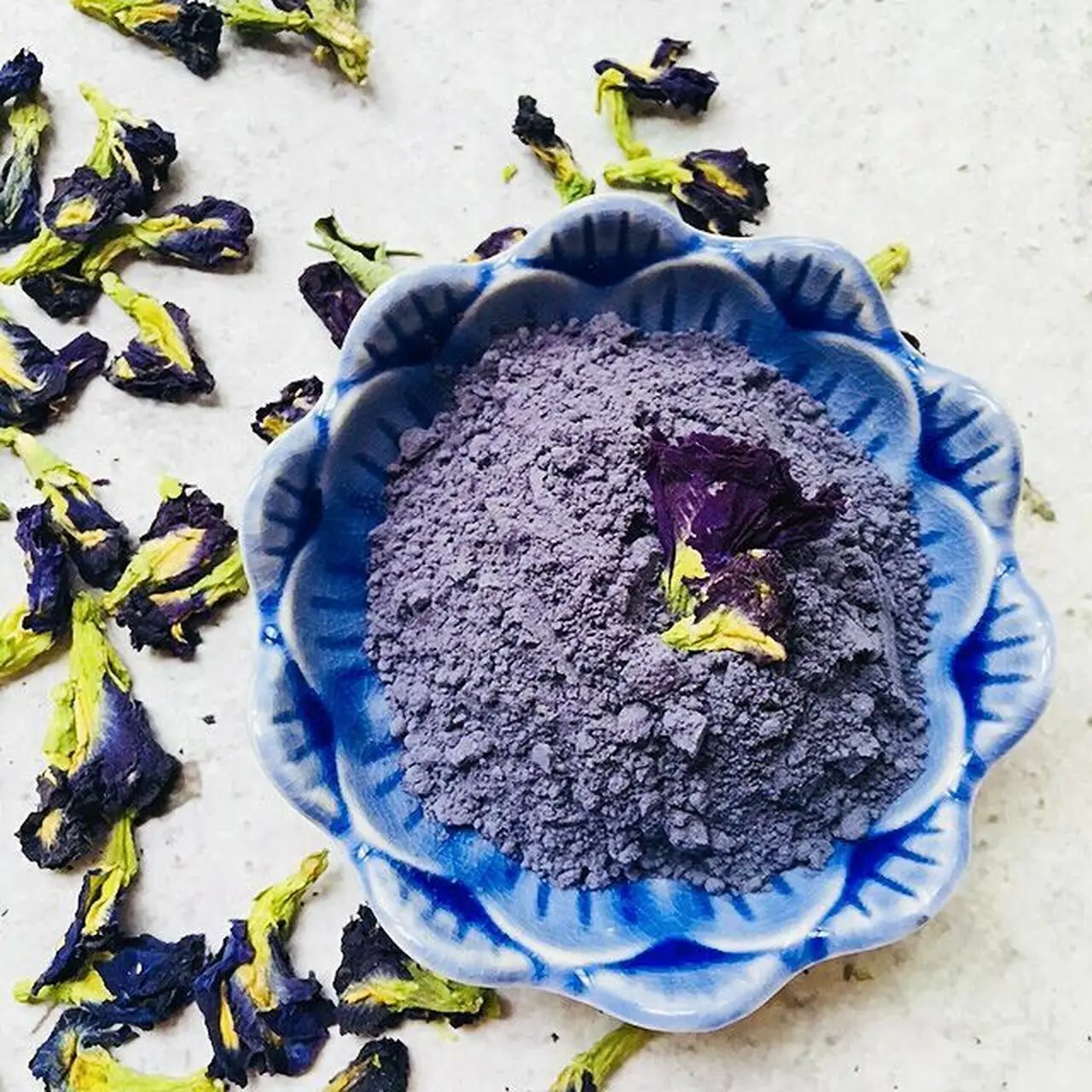 Private Label OEM Organic Butterfly Pea Flower Tea Powder Premium Grade Fine Ground Bulk From Thailand