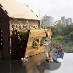 Wholesale Rabbit Hay Feeder Handmade Hay Grass & Food Dispenser Feeding Rack Holder Cage Feeder for Small Animals from Vietnam