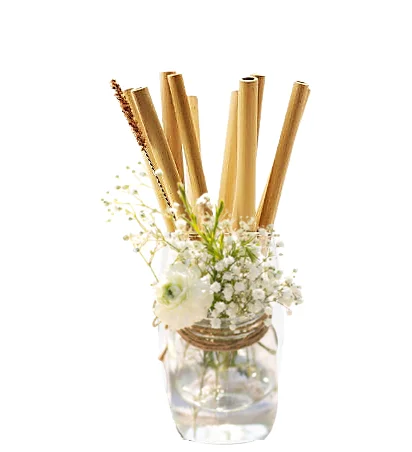 
Best Eco Friendly Solution For Plastic Substitute Handmade Reusable Biodegradable Customize Logo Bamboo Drinking Straws 