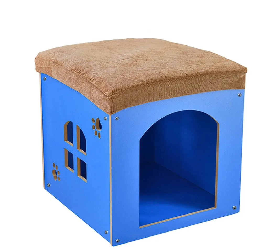 Простая домашняя мебель для домашних животных профессиональный дизайн домик кошек деревянная коробка