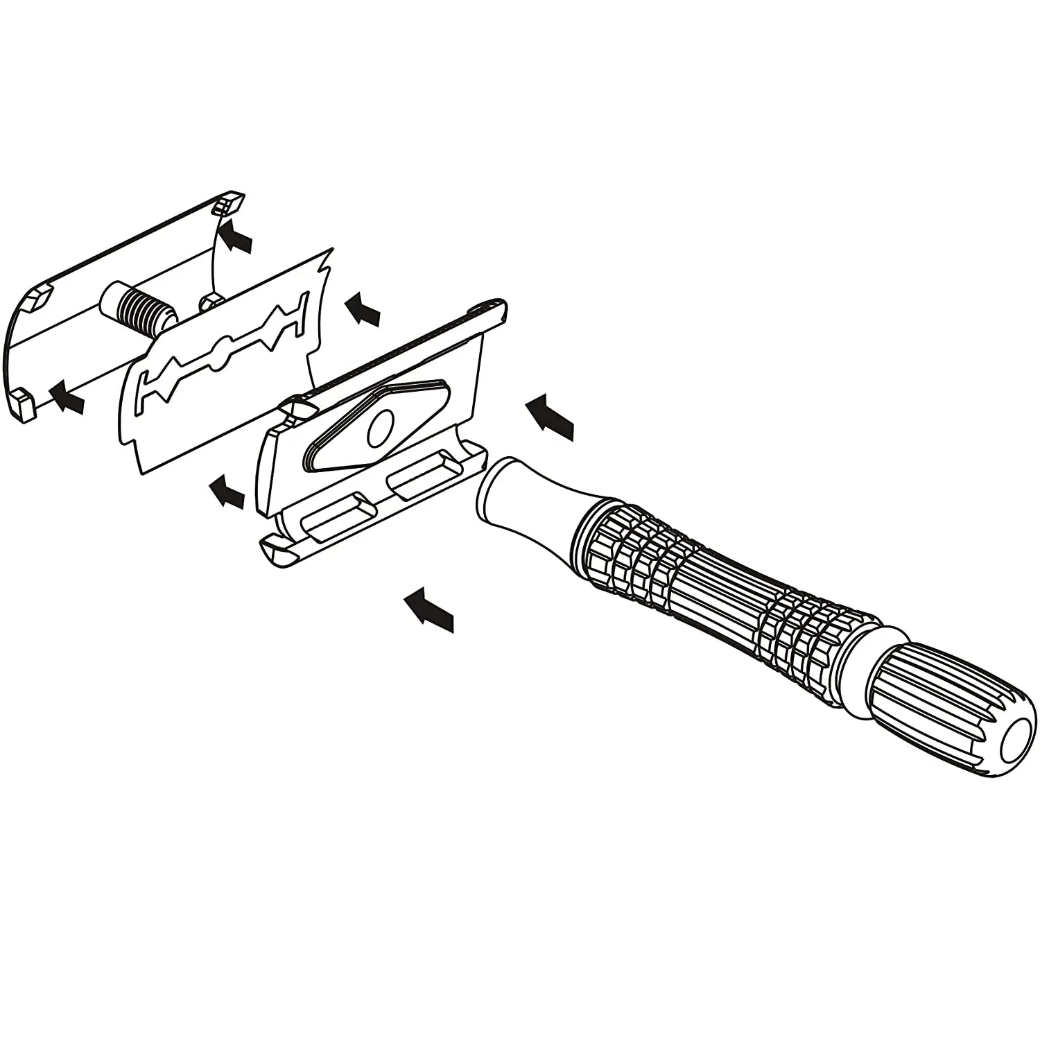 
Classic Metal 3-Piece Double Edge Safety Razor Wet Shaving for Men Women 