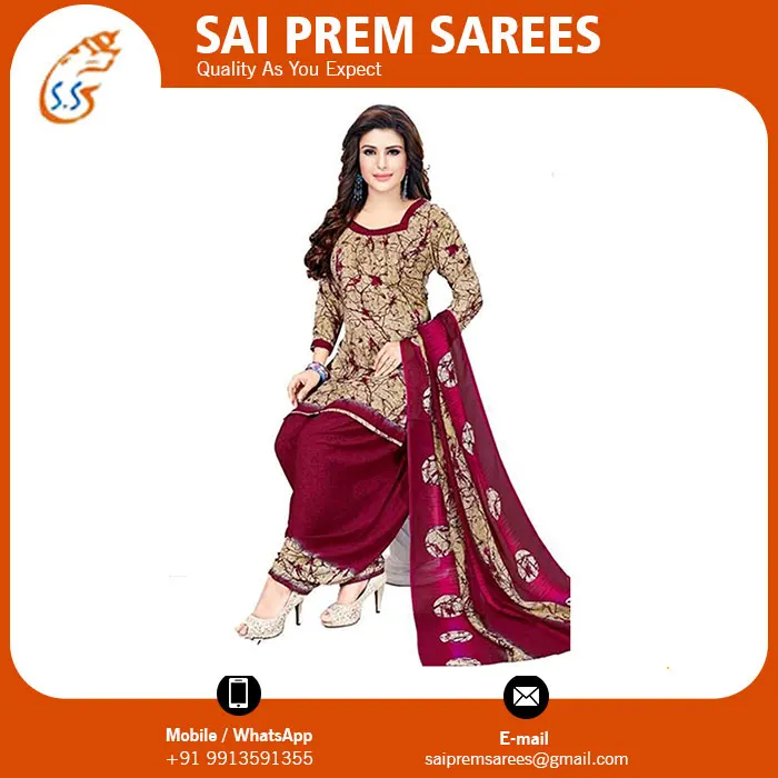 Курти из 100% чистого хлопка с парафилом Salwar костюм для женщин купить у