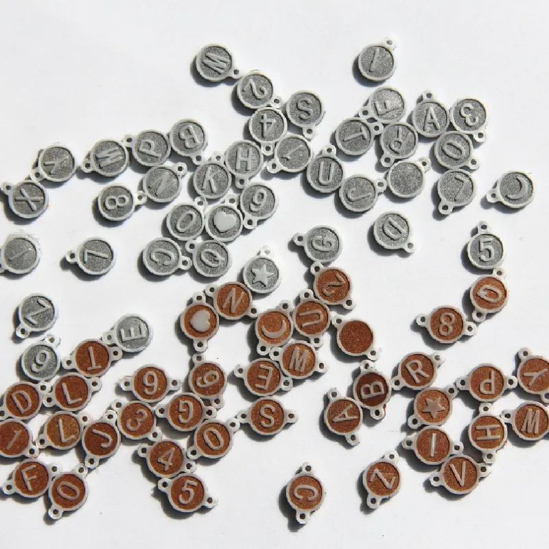 SZCHUHAN Resin Mini Letter with hole for Necklace  jewelry handmade epoxy mold