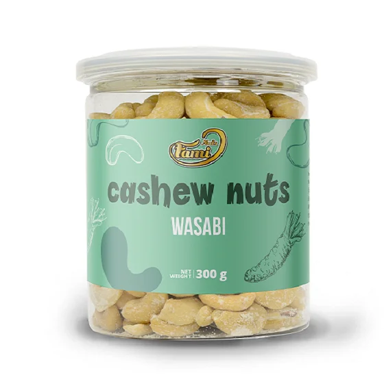 Premium Quality Vietnam Export Processed Snack Food Wasabi Taste Roasted Cashew Nuts With Nutritious Ingredients