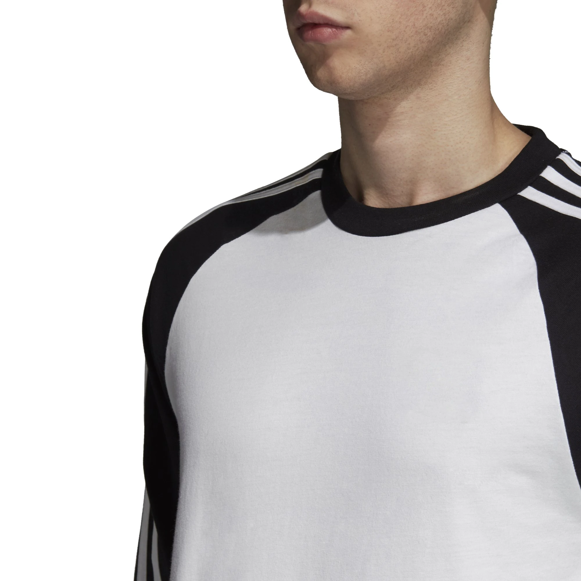 Мужская футболка с длинным рукавом и 3 полосками