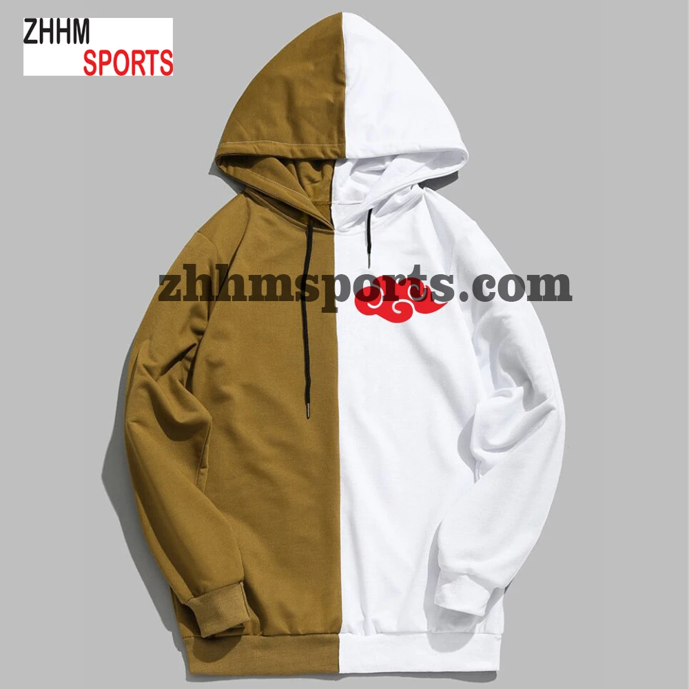 
Tokyo Style Half & Half Design Hoodie Unisex Polyester & Cotton Hoodies 