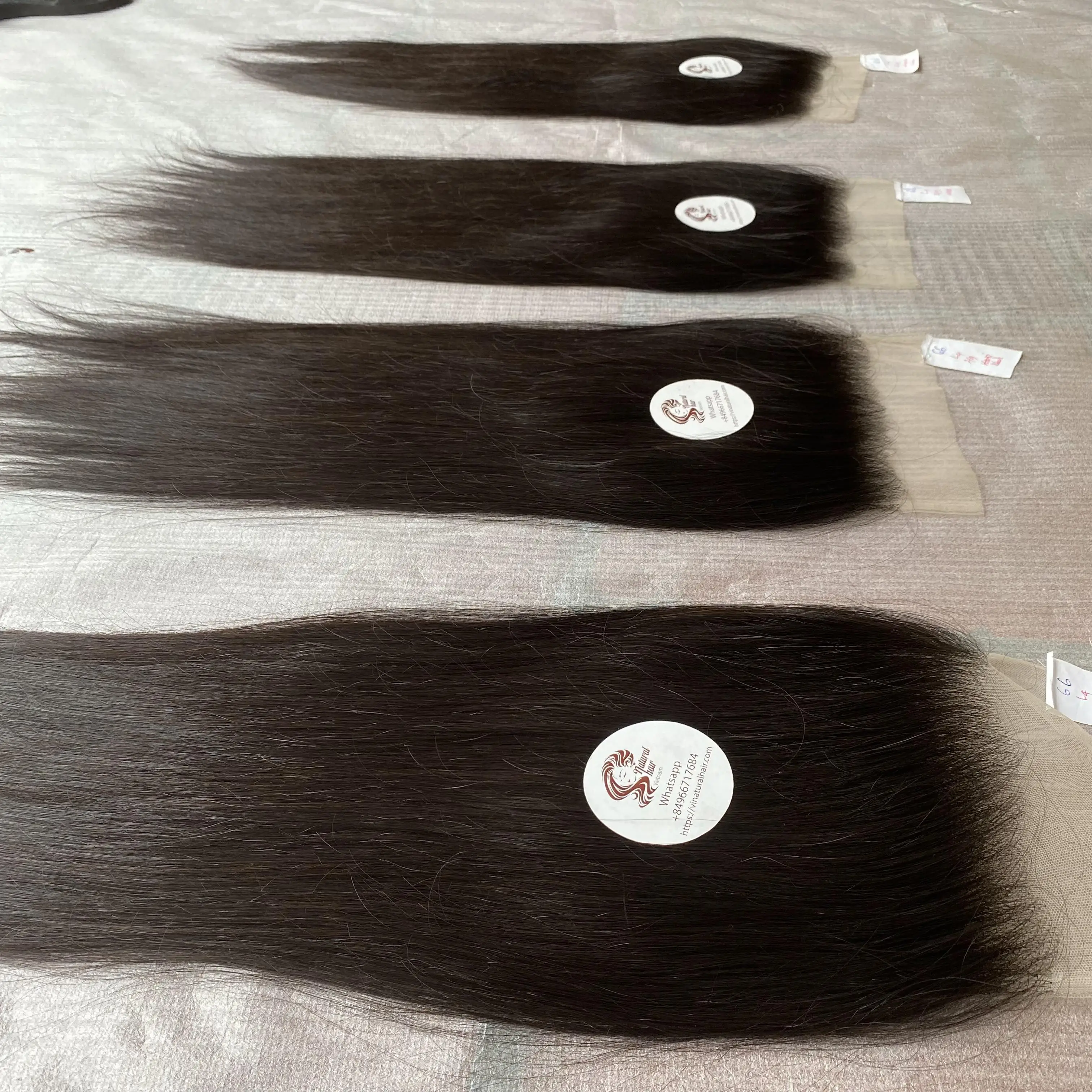 Hot Selling braiding hair Lace closure remy black color HD lace bone straight  Factory from Vietnam