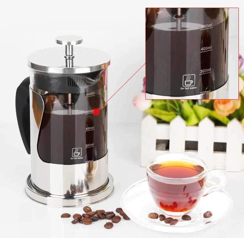 Wholesale 2021 New Style Stay Hot Glass Travel Stainless Steel French Press Coffee Maker