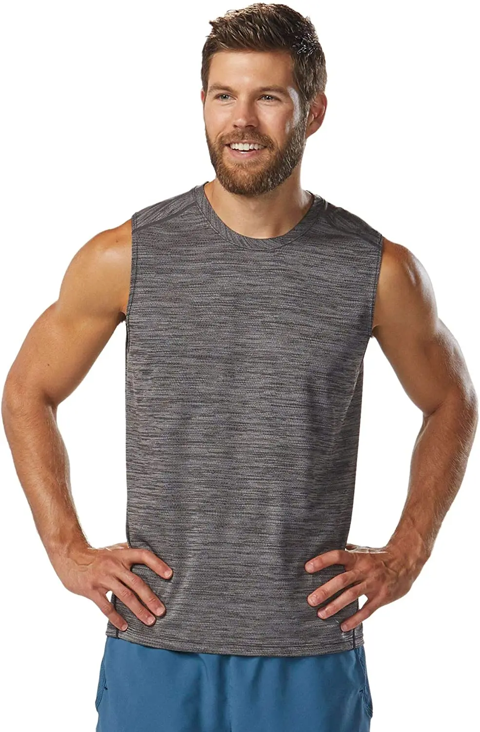 OEM Wholesale Supplier customize sports fitness gym tank tops custom made vests silicon gel printing logo singlets men