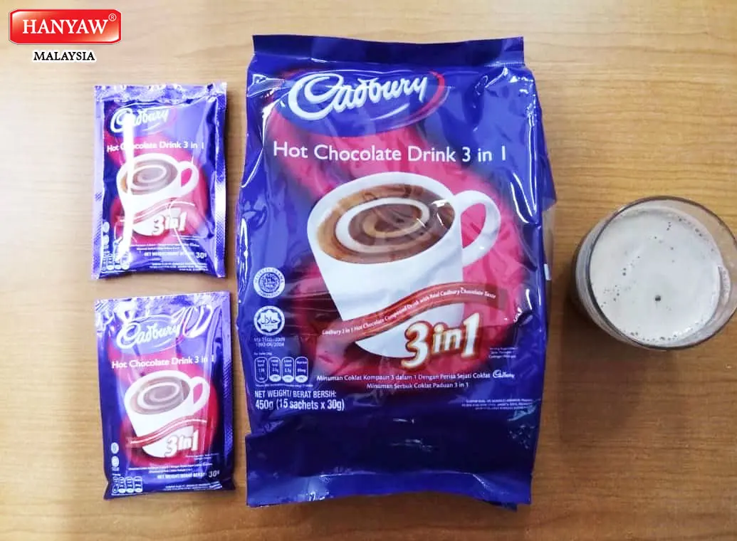[Малайзия] Быстрая доставка + Halal Сертифицированный Cadbury 3 в 1 напиток горячего шоколада (18 мешков x 450 г/картонная коробка)